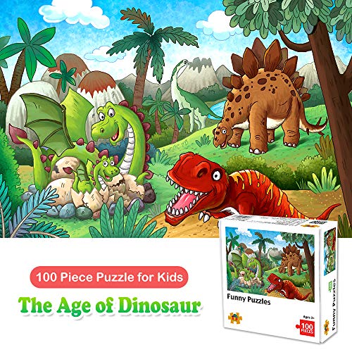 100 Piece Jigsaw Puzzles for Kids - The Age of Dinosaur