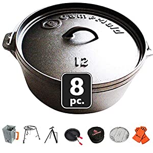 CampMaid Dutch Oven 8-Piece Complete Set with Accessories