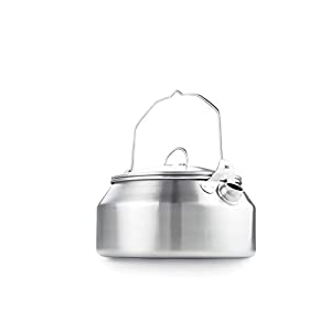 GSI Outdoors – Glacier Stainless Steel Kettle – 1 Quart – Camping & Backpacking 