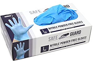 Safeguard Powder Free Nitrile Disposable Gloves